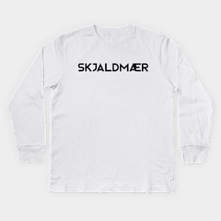 Skjaldmær the original shield-maiden wear! Kids Long Sleeve T-Shirt